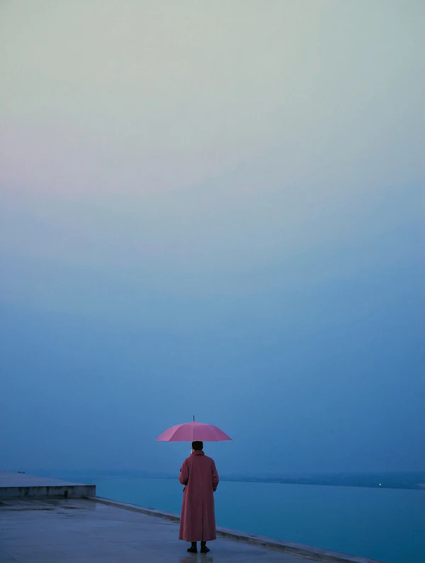 Solitary Pink Figure