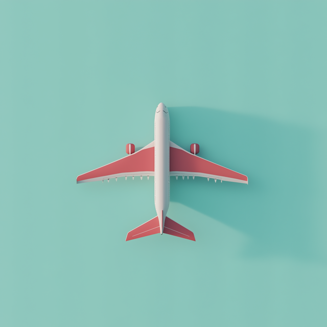 Minimalist Stylized Airplane Illustration