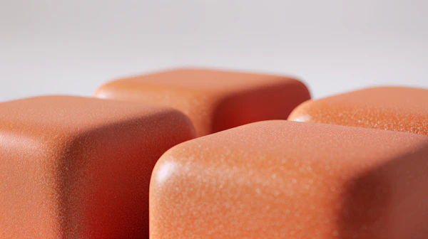Textured Orange Cubes