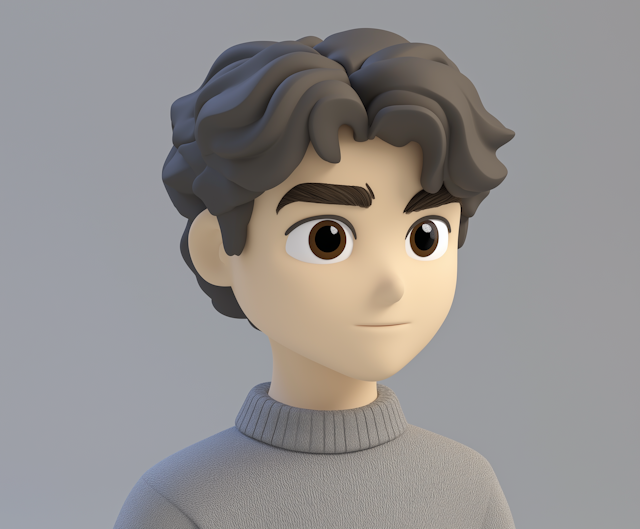 Friendly 3D-Rendered Male Character