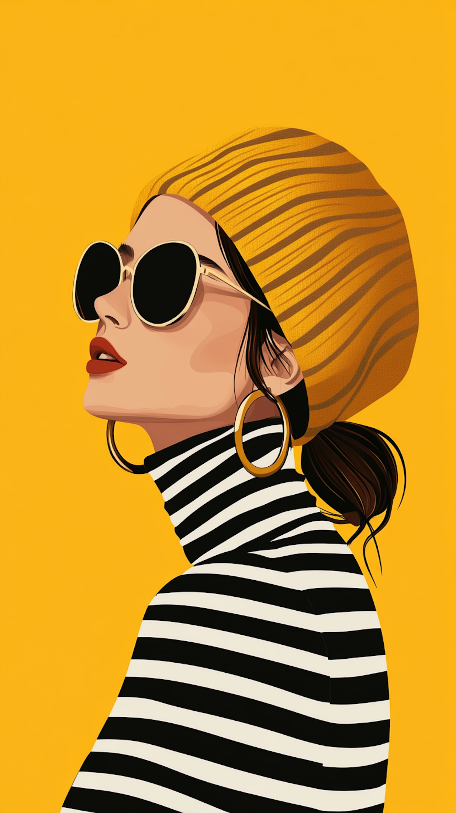 Stylized Female Figure with Chic Attitude