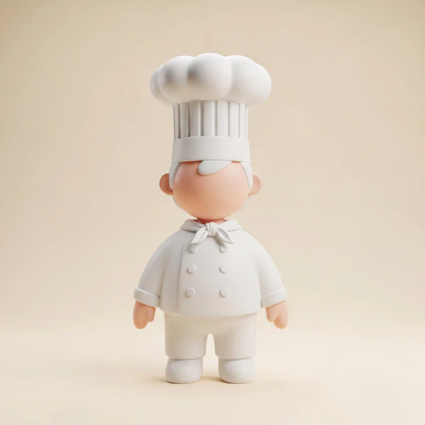 Minimalist Chef Figure
