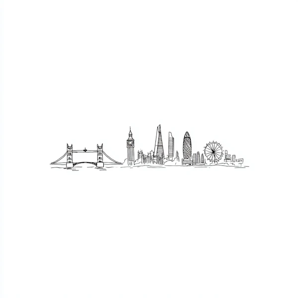 London Skyline Drawing