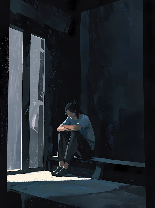 Contemplative Art Portrait