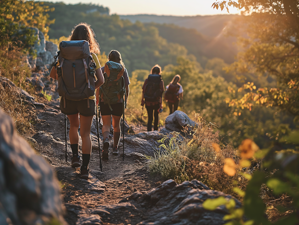 Golden Hour Trek: Camaraderie on the Trail