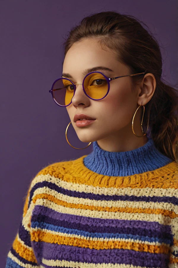 Fashionable Woman with Glasses