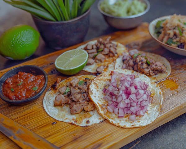 Close-up of Tacos with Vibrant Ingredients