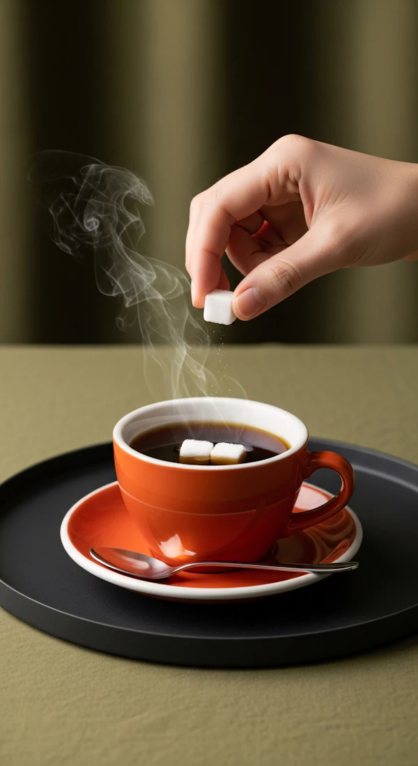 Coffee with Sugar Cube