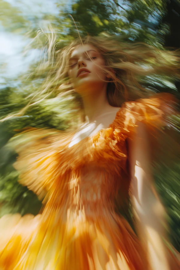 Blurred Dancing Woman