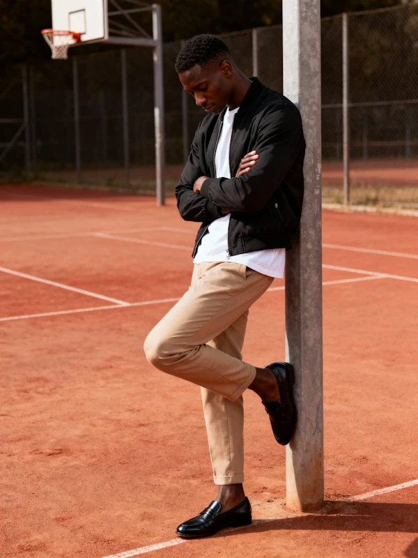 Man on Basketball Court