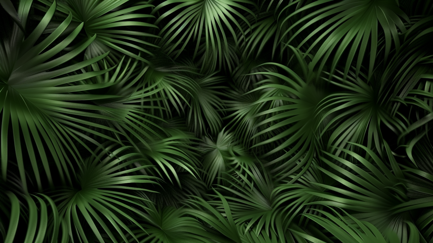 Lush Green Palm Leaves