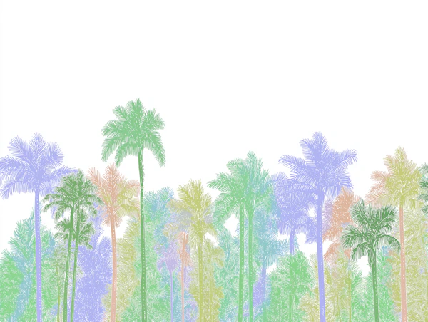 Colorful Palm Trees Design