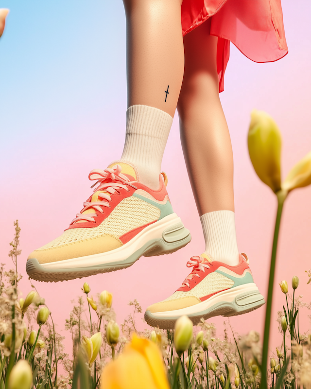 Colorful Sneakers in Spring