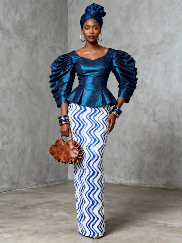 Stylish Woman in Blue