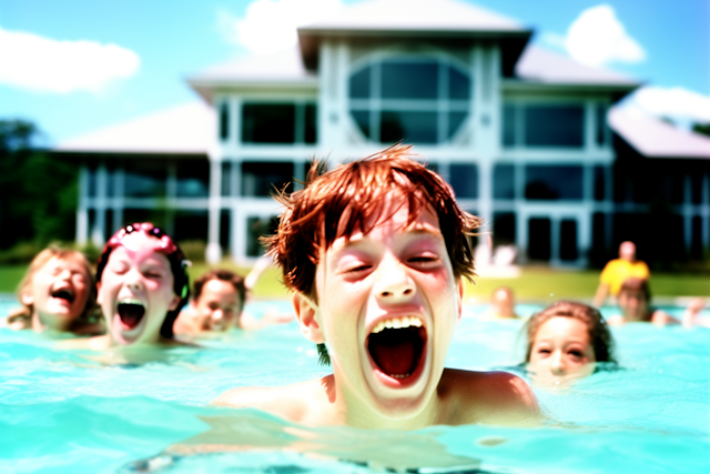 Summer Poolside Laughter