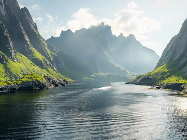 Majestic Fjord in Golden Light