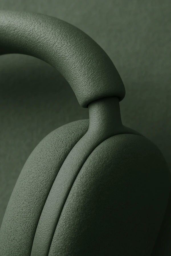 Green Headphone Close-Up
