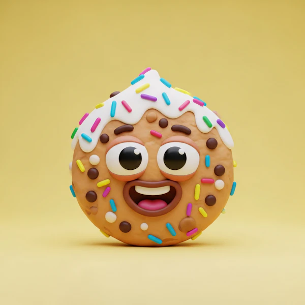 Cheerful Cookie Character