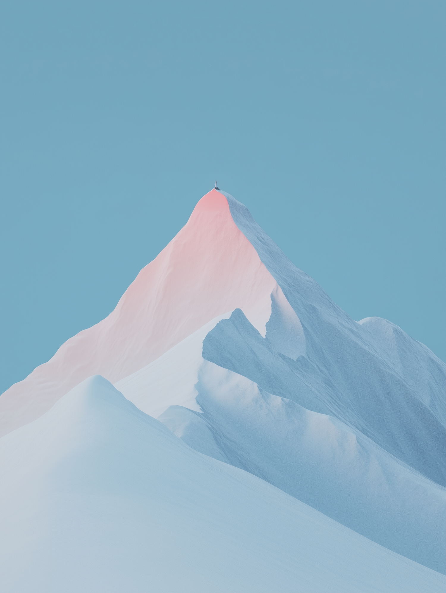 Serene Snow-covered Mountain Peaks