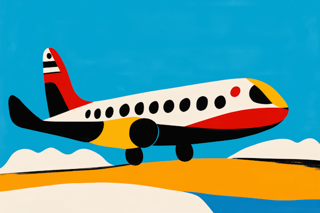 Stylized Airplane Illustration