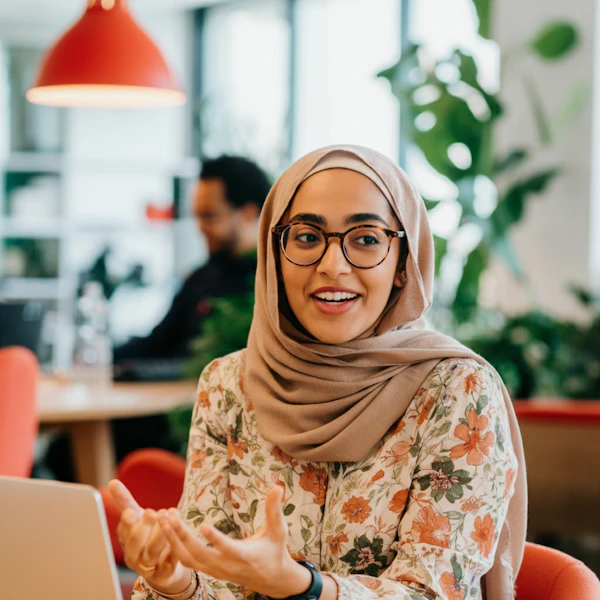 Woman in Office Setting
