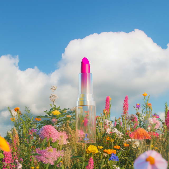 Lipstick in Flower Field