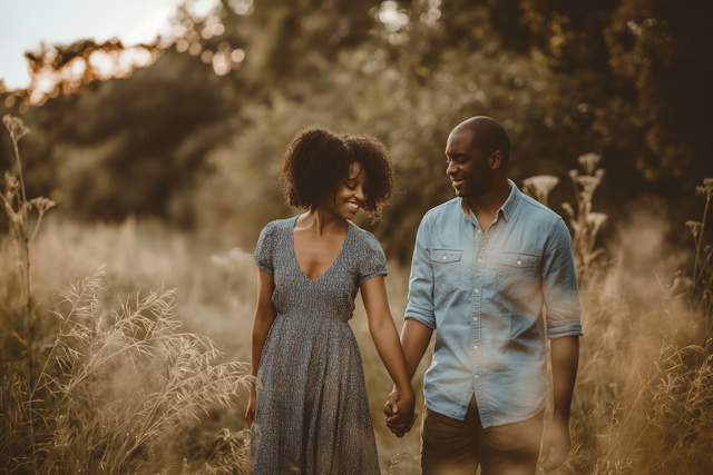 Tender Moment in the Golden Hour