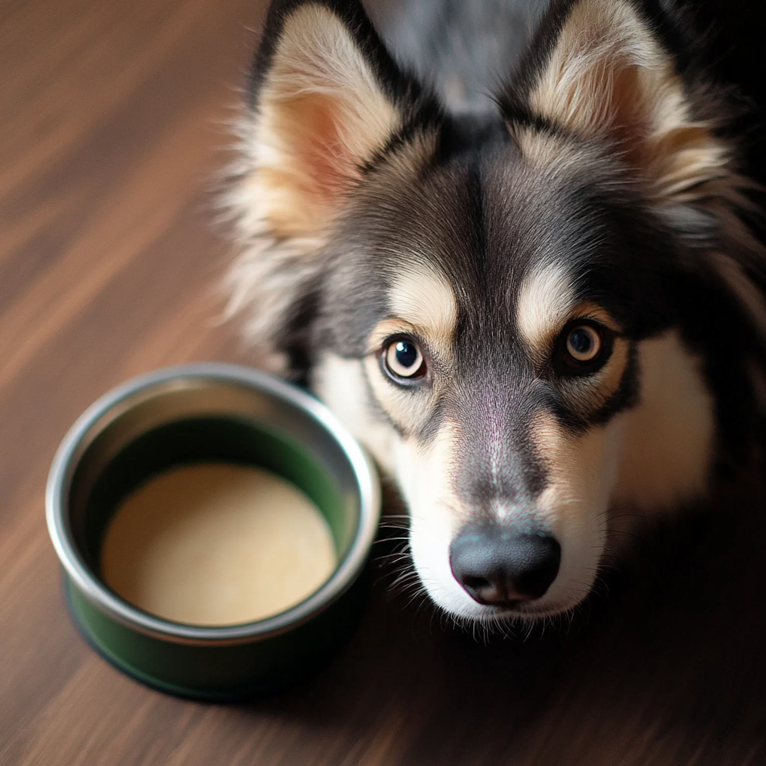 Blue-Eyed Dog Waiting