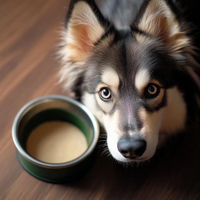 Blue-Eyed Dog Waiting