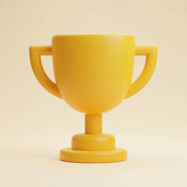 Minimalist Yellow Trophy