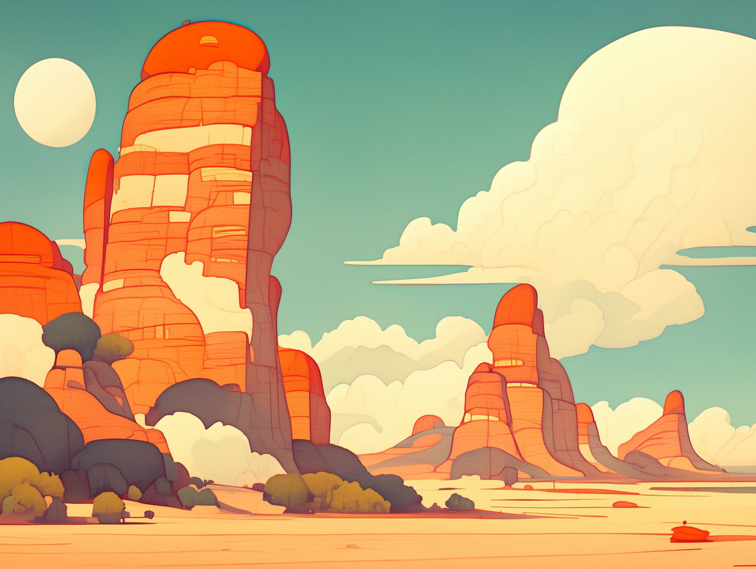 Surreal Desert Landscape