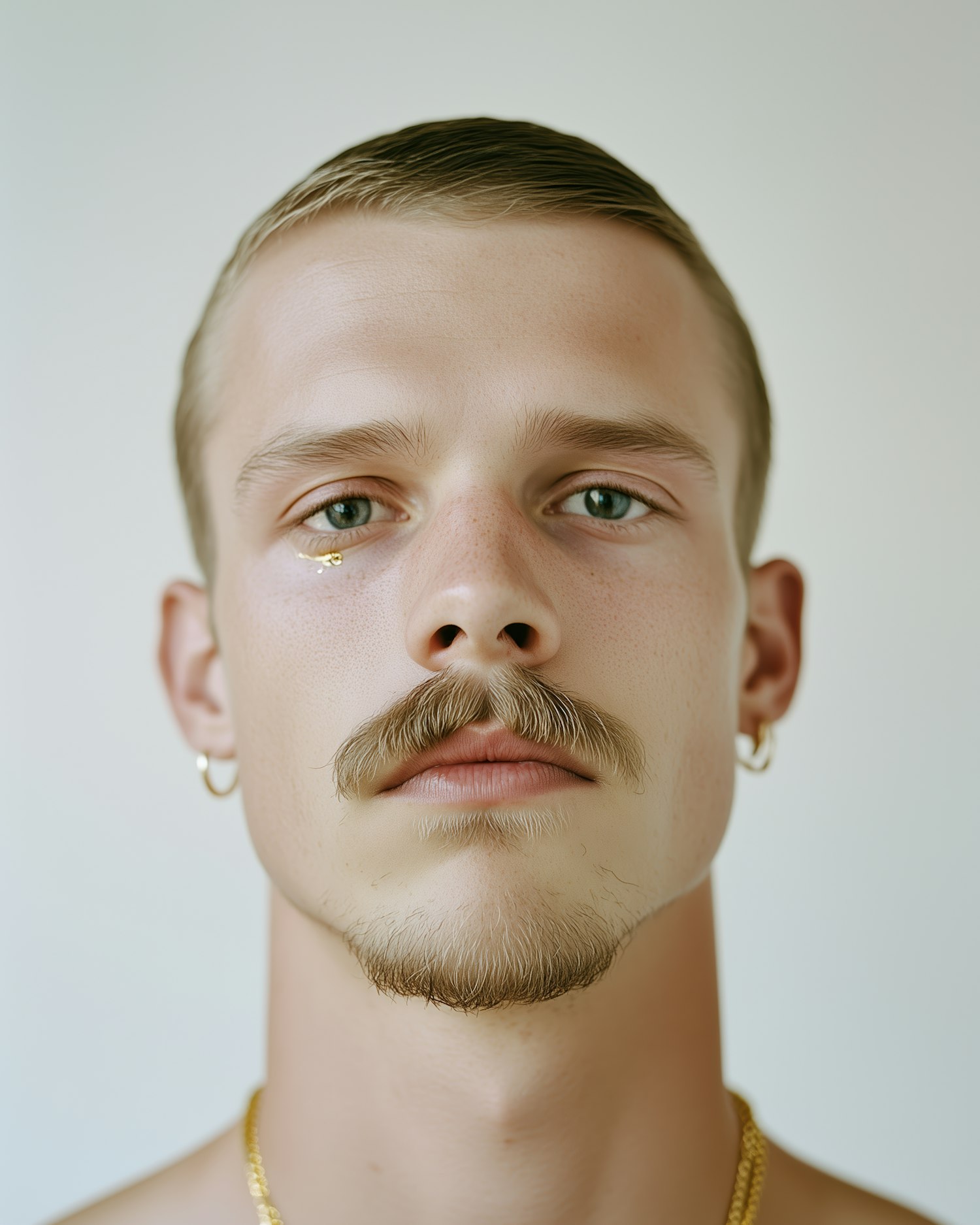 Portrait of a Young Man with Gold Accents