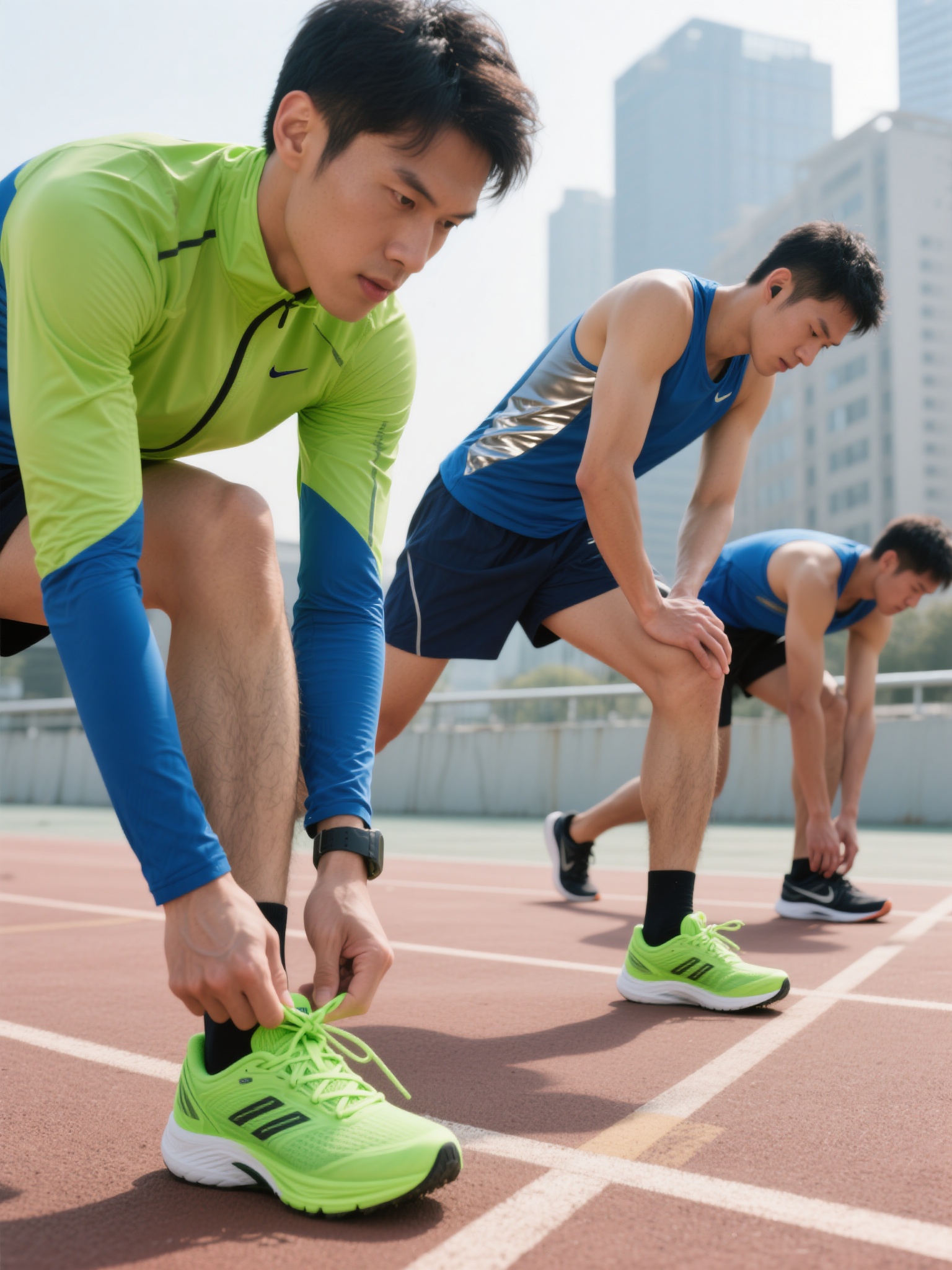 Track Runners Preparing Photo on Lummi