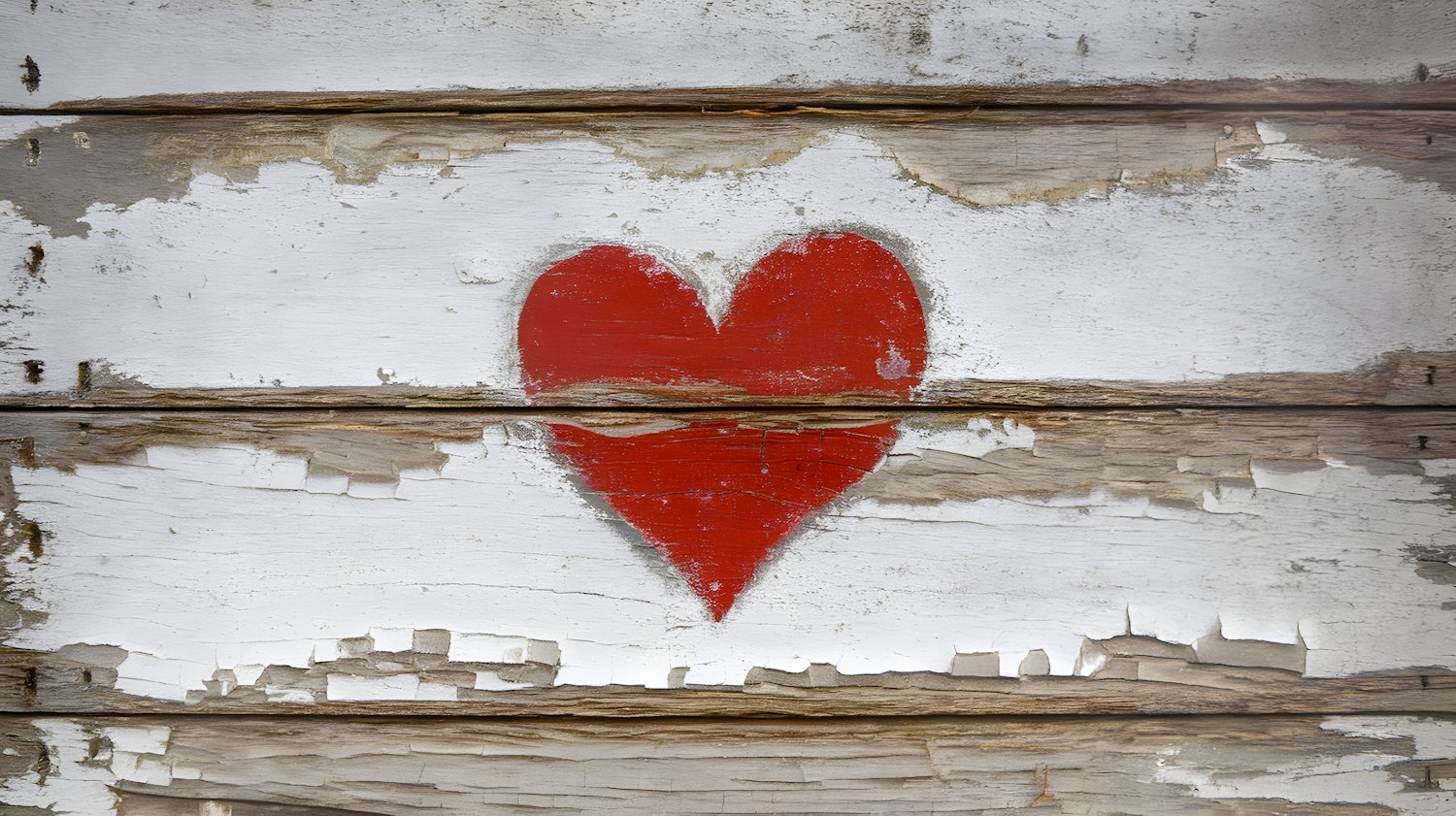 Heart on Weathered Wood