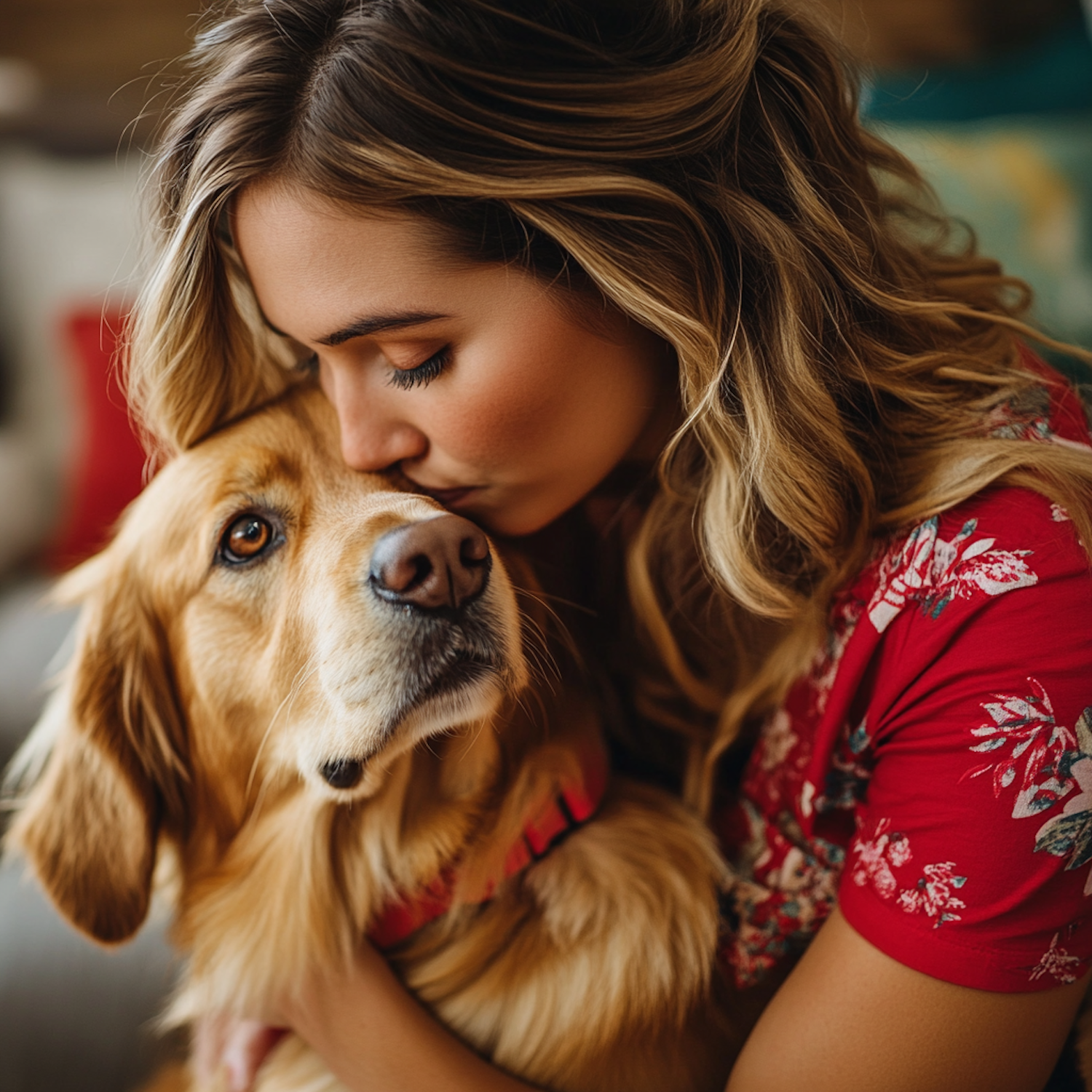 Woman and Golden Retriever