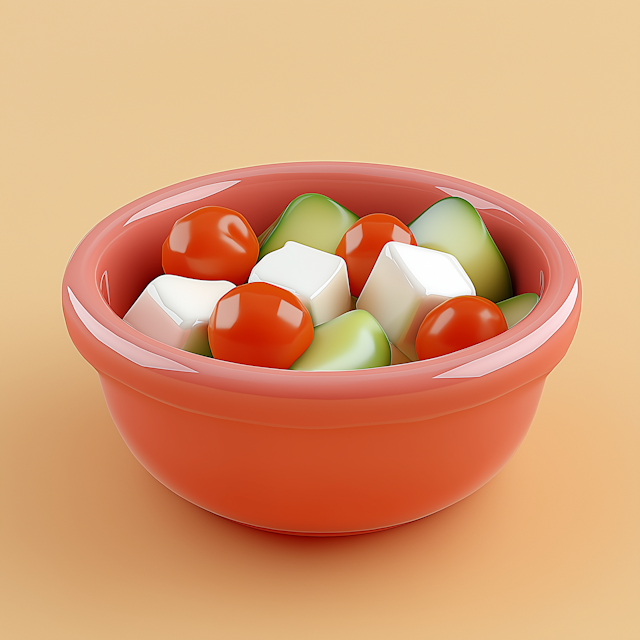 Fresh Salad Bowl Composition