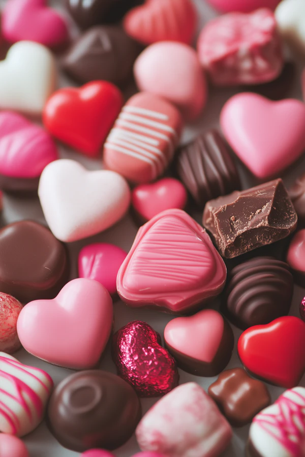 Heart-Shaped Chocolates Assortment