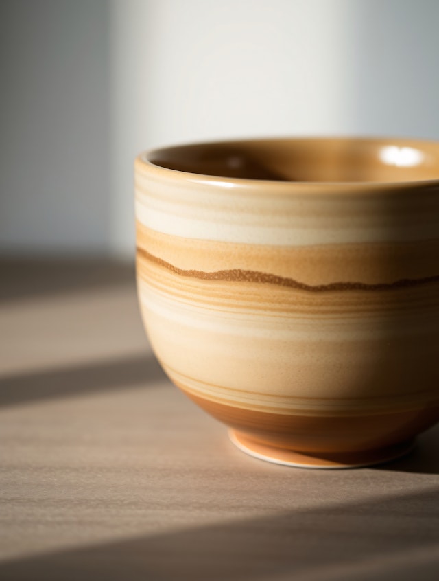 Ceramic Bowl with Earthy Tones