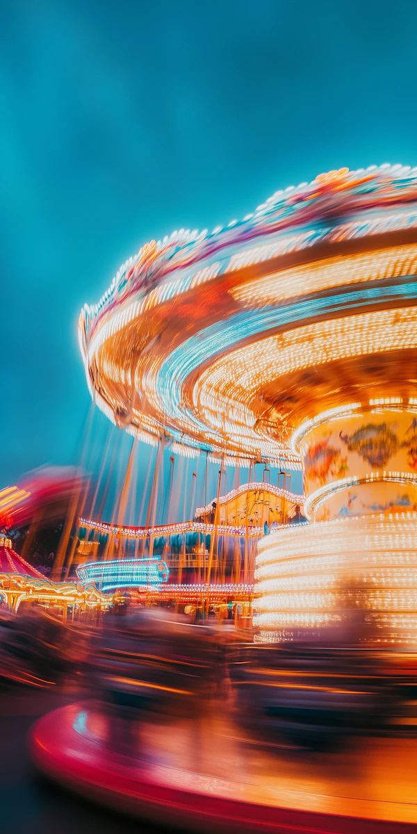 Vibrant Carousel in Motion