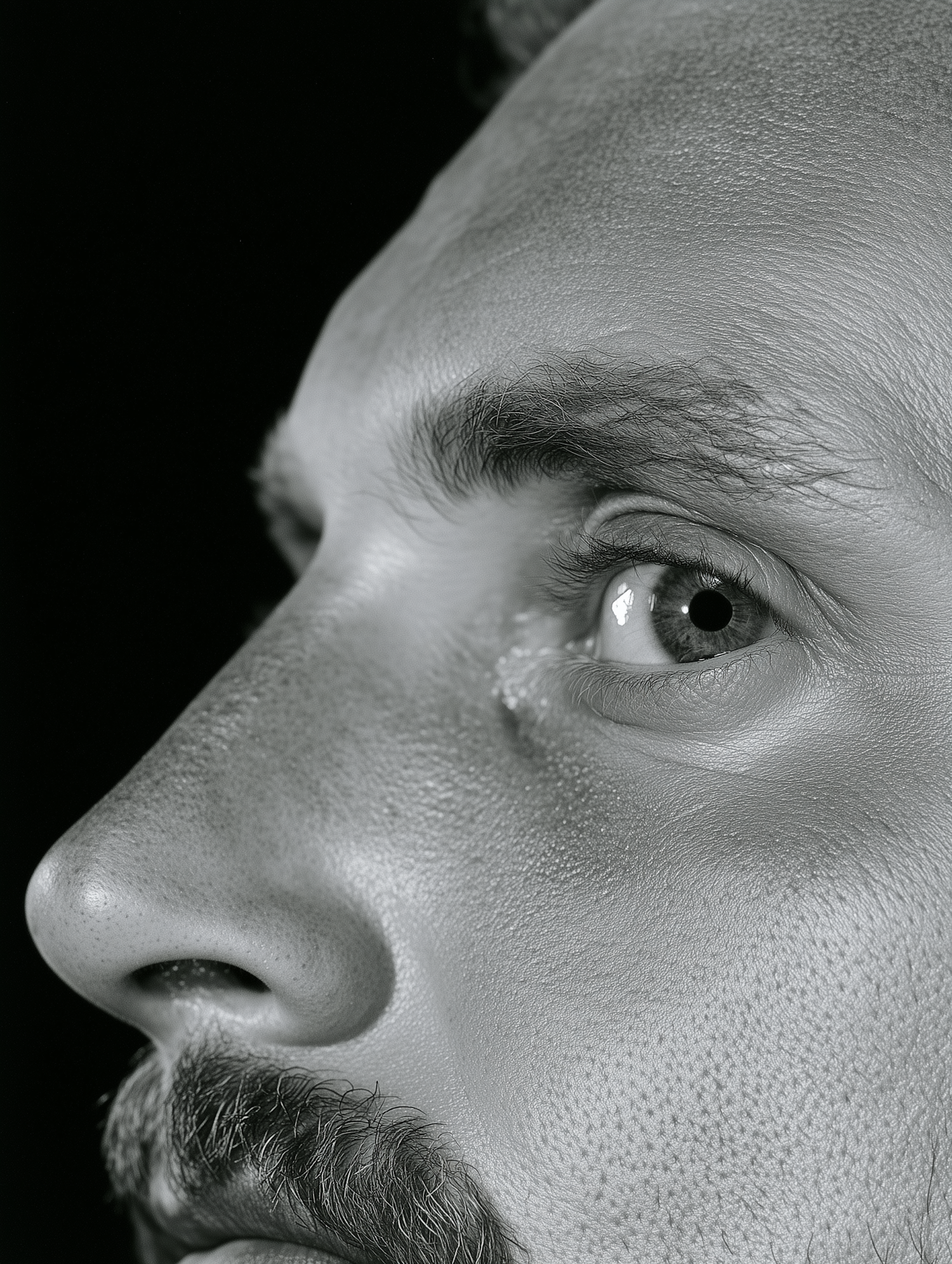 Dramatic Face Close-Up