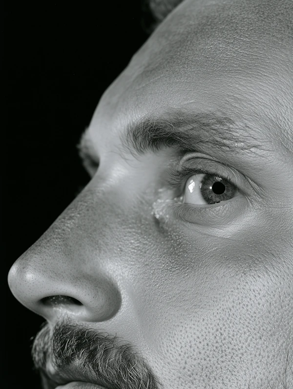 Dramatic Face Close-Up