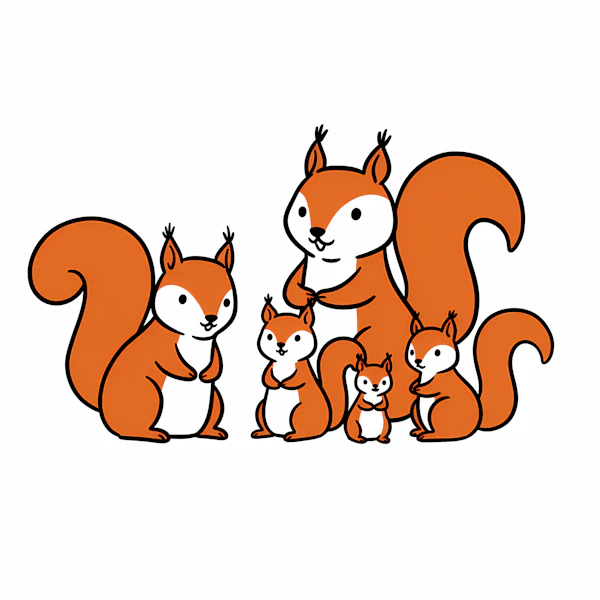 Squirrel Family Portrait