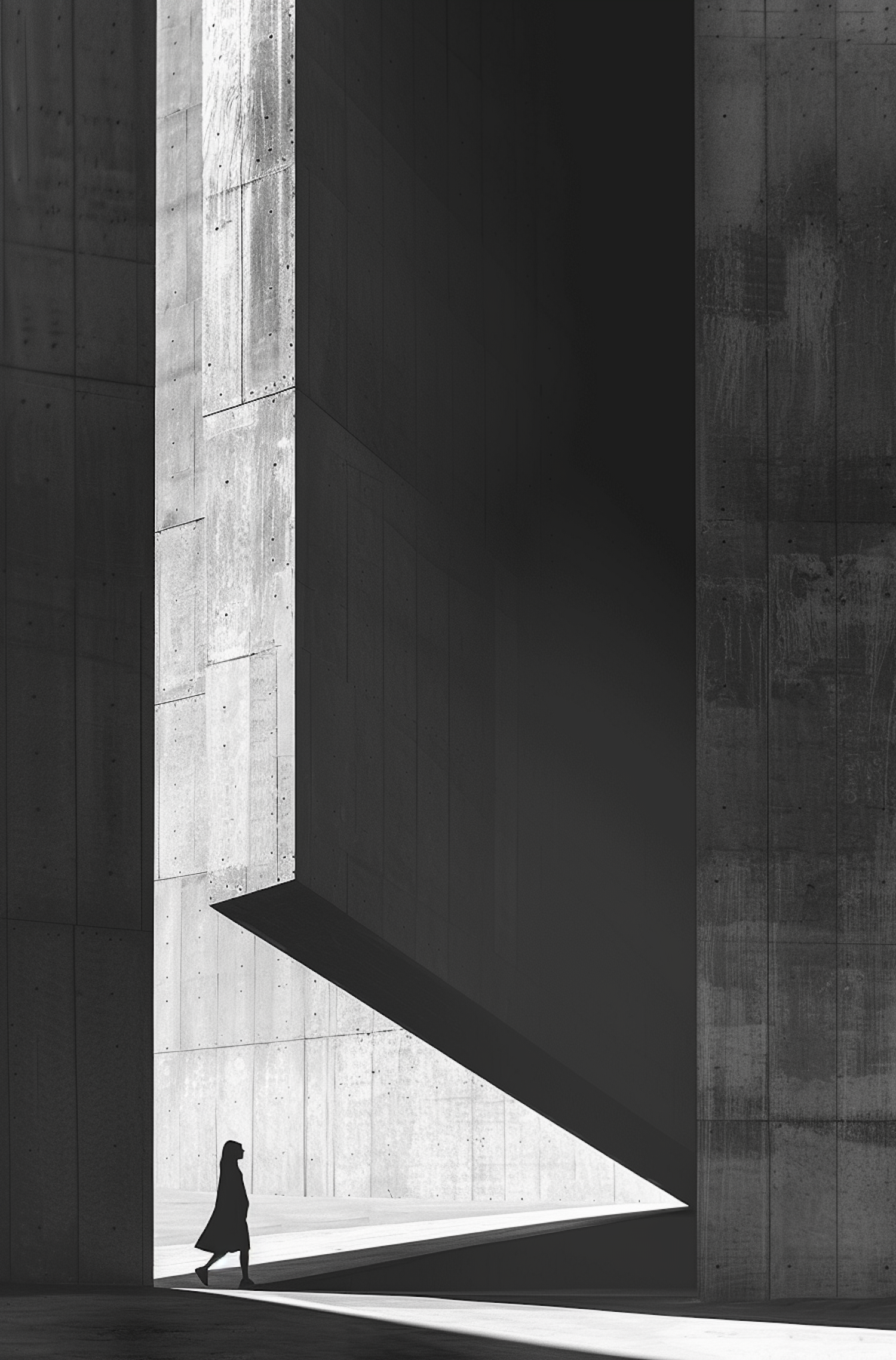 Minimalist Geometric Forms in a Concrete Space