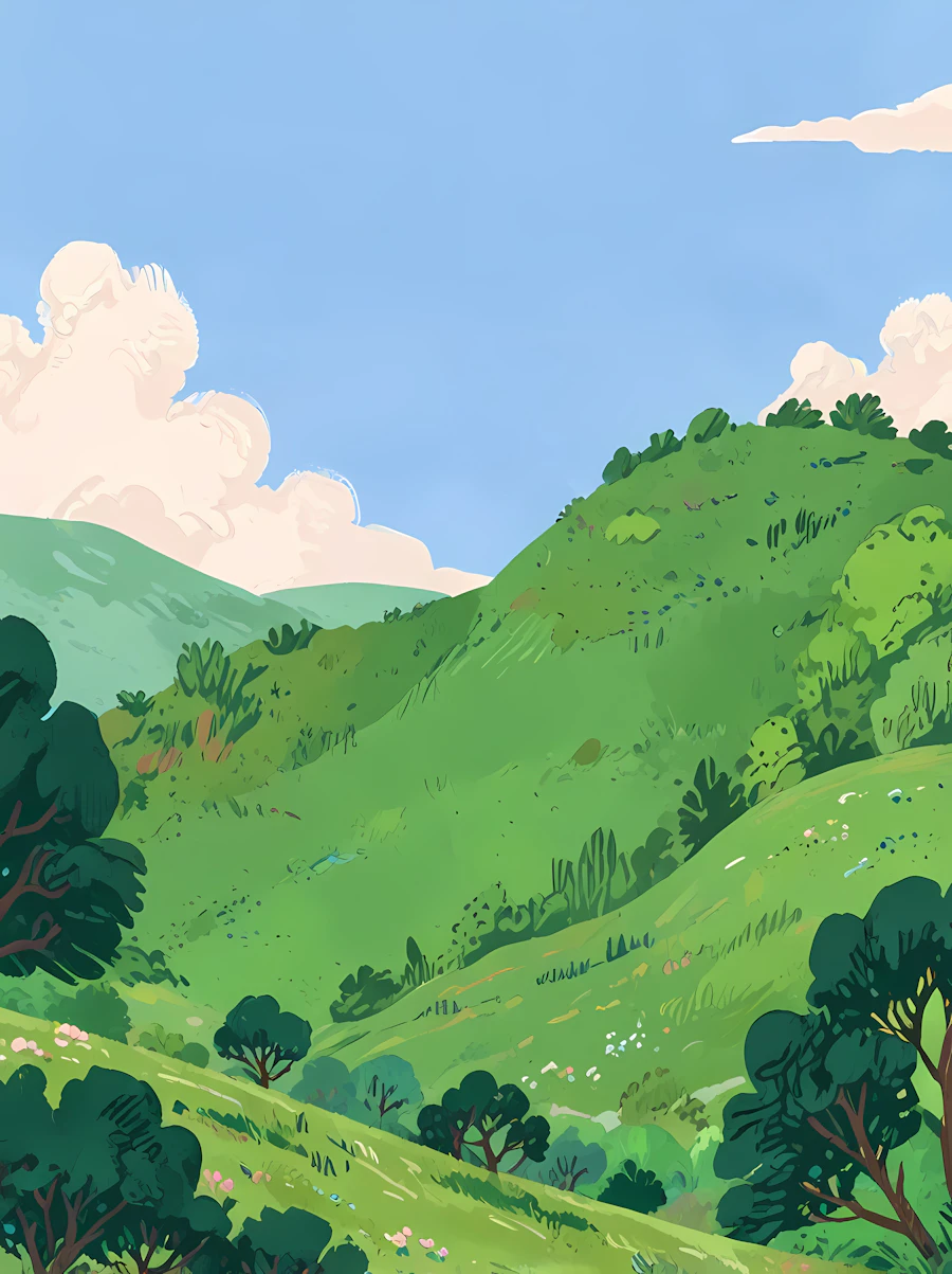 Lush Hillside Landscape