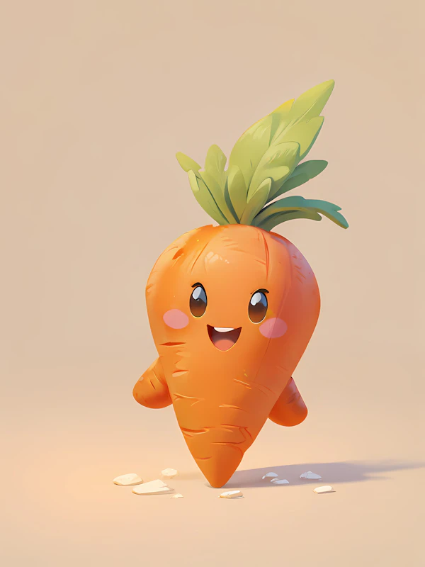 Cheerful Carrot Cartoon