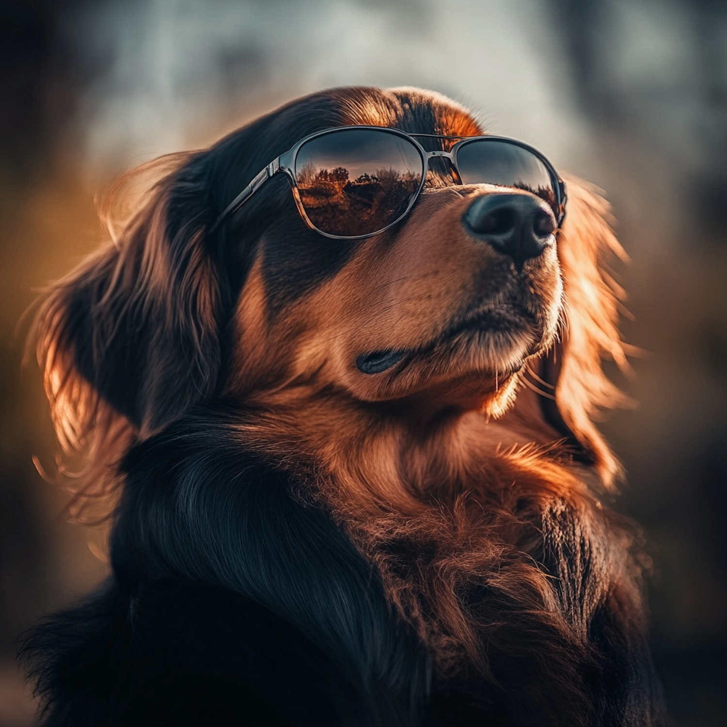 Cool Dog with Sunglasses