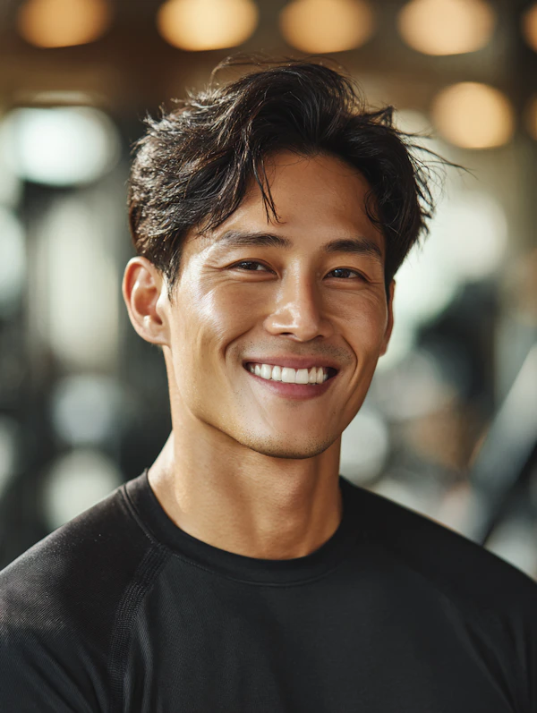 Warm Smiling Portrait at the Gym