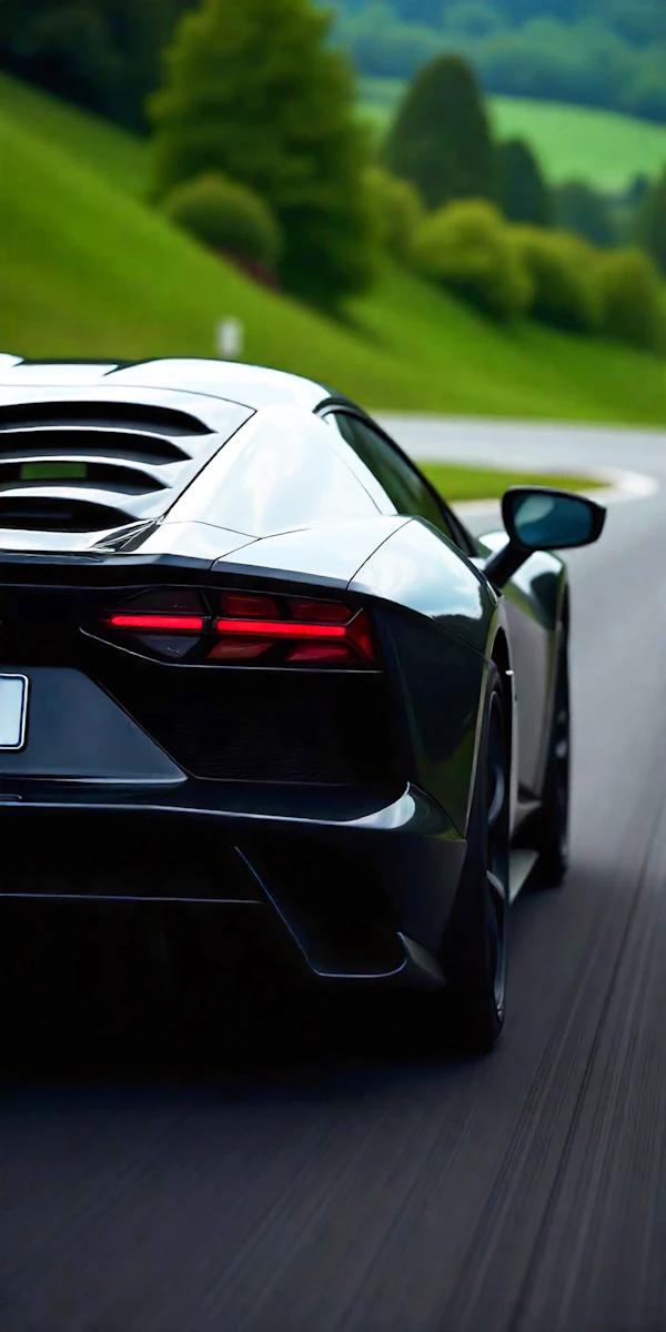 Sleek Sports Car on Scenic Road
