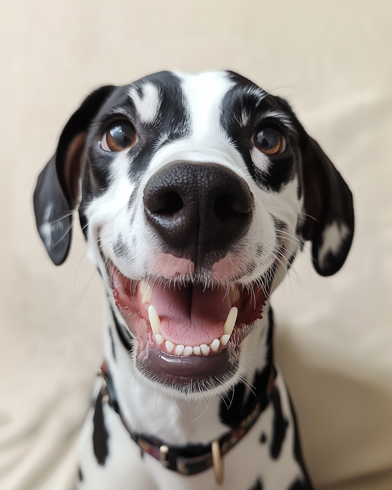 Joyful Dalmatian Close-Up