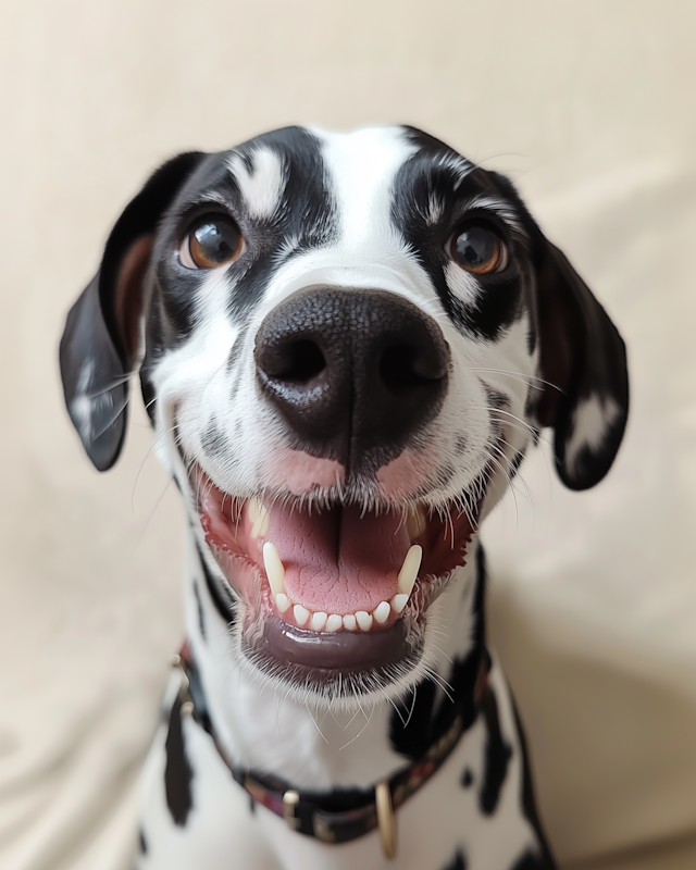 Joyful Dalmatian Close-Up